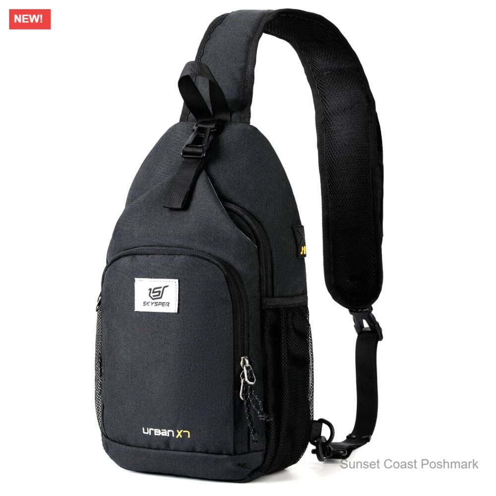 RFID Sling Backpack Crossbody Daypack Travel Hiking Adjustable Water Resistant